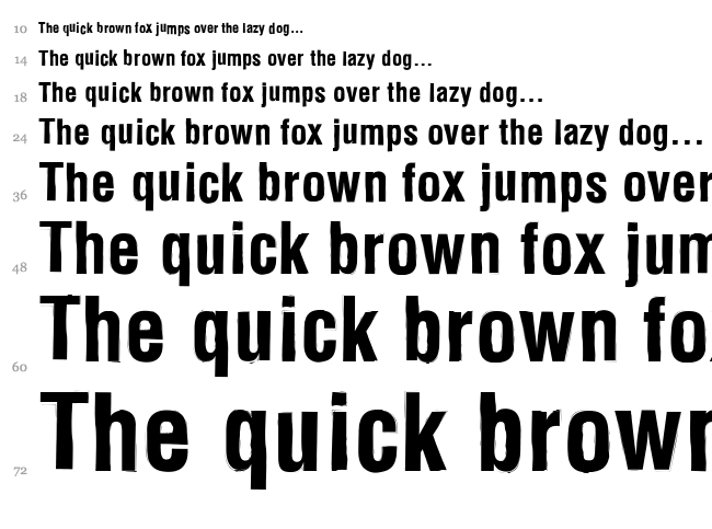 Newside FP font waterfall